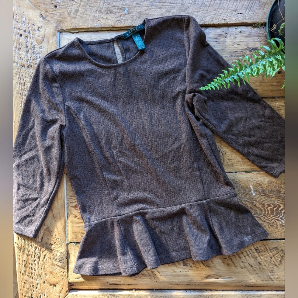 Ralph Lauren, size medium, women's, brown shirt